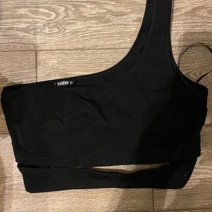 NWT SHEIN one shoulder cut out crop top!!